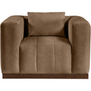  Manufacturer Color_Brown -- Meridian Mallina Stationary Leather Look Chair IMAGE 4