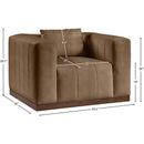  Manufacturer Color_Brown -- Meridian Mallina Stationary Leather Look Chair IMAGE 7