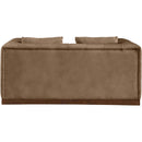  Manufacturer Color_Brown -- Meridian Mallina Stationary Leather Look Loveseat IMAGE 3