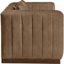  Manufacturer Color_Brown -- Meridian Mallina Stationary Leather Look Loveseat IMAGE 5