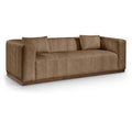 Meridian Mallina Brown Vegan Leather Sofa IMAGE 1
