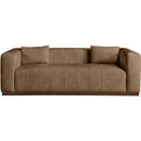  Manufacturer Color_Brown -- Meridian Mallina Stationary Leather Look Sofa IMAGE 4
