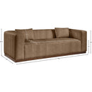 Meridian Mallina Brown Vegan Leather Sofa IMAGE 7