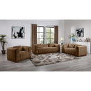  Manufacturer Color_Brown -- Meridian Mallina Stationary Leather Look Sofa IMAGE 9