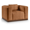  Manufacturer Color_Cognac -- Mallina Cognac Vegan Leather Upholstered Chair IMAGE 1