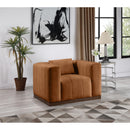  Manufacturer Color_Cognac -- Mallina Cognac Vegan Leather Upholstered Chair IMAGE 2