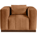  Manufacturer Color_Cognac -- Mallina Cognac Vegan Leather Upholstered Chair IMAGE 4