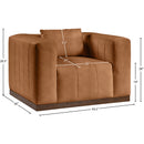  Manufacturer Color_Cognac -- Mallina Cognac Vegan Leather Upholstered Chair IMAGE 7