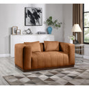  Manufacturer Color_Cognac -- Mallina 67" Cognac Vegan Leather Upholstered Loveseat IMAGE 2