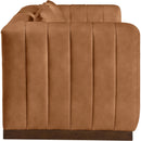  Manufacturer Color_Cognac -- Mallina 67" Cognac Vegan Leather Upholstered Loveseat IMAGE 5