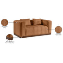  Manufacturer Color_Cognac -- Mallina 67" Cognac Vegan Leather Upholstered Loveseat IMAGE 8