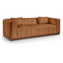  Manufacturer Color_Cognac -- Mallina 90.5" Cognac Vegan Leather Upholstered Sofa IMAGE 1
