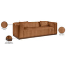  Manufacturer Color_Cognac -- Mallina 90.5" Cognac Vegan Leather Upholstered Sofa IMAGE 8