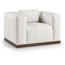  Manufacturer Color_Cream -- Mallina Cream Vegan Leather Upholstered Chair IMAGE 1