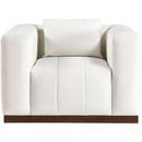  Manufacturer Color_Cream -- Mallina Cream Vegan Leather Upholstered Chair IMAGE 3