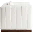 Meridian Mallina Cream Vegan Leather Chair IMAGE 4