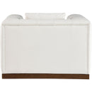 Meridian Mallina Cream Vegan Leather Chair IMAGE 5