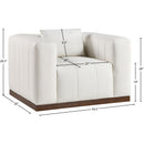  Manufacturer Color_Cream -- Mallina Cream Vegan Leather Upholstered Chair IMAGE 7