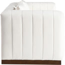  Manufacturer Color_Cream -- Mallina 67" Cream Vegan Leather Upholstered Loveseat IMAGE 4