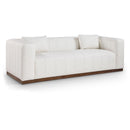  Manufacturer Color_Cream -- Mallina 90.5" Cream Vegan Leather Upholstered Sofa IMAGE 1