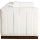  Manufacturer Color_Cream -- Mallina 90.5" Cream Vegan Leather Upholstered Sofa IMAGE 4