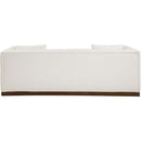  Manufacturer Color_Cream -- Mallina 90.5" Cream Vegan Leather Upholstered Sofa IMAGE 5