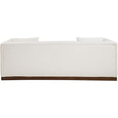 Meridian Mallina Cream Vegan Leather Sofa IMAGE 5