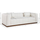  Manufacturer Color_Cream -- Mallina 90.5" Cream Vegan Leather Upholstered Sofa IMAGE 7