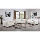 Meridian Mallina Cream Vegan Leather Sofa IMAGE 9