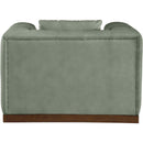  Manufacturer Color_Green -- Mallina Green Vegan Leather Upholstered Chair IMAGE 3