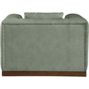 Meridian Mallina Green Vegan Leather Chair IMAGE 3