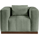  Manufacturer Color_Green -- Mallina Green Vegan Leather Upholstered Chair IMAGE 4