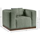  Manufacturer Color_Green -- Mallina Green Vegan Leather Upholstered Chair IMAGE 7