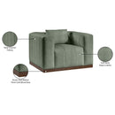 Meridian Mallina Green Vegan Leather Chair IMAGE 8
