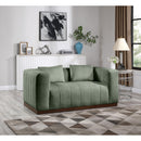  Manufacturer Color_Green -- Mallina 67" Green Vegan Leather Upholstered Loveseat IMAGE 2