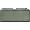  Manufacturer Color_Green -- Mallina 67" Green Vegan Leather Upholstered Loveseat IMAGE 3