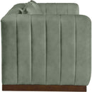  Manufacturer Color_Green -- Mallina 67" Green Vegan Leather Upholstered Loveseat IMAGE 5