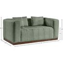  Manufacturer Color_Green -- Mallina 67" Green Vegan Leather Upholstered Loveseat IMAGE 7