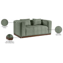  Manufacturer Color_Green -- Mallina 67" Green Vegan Leather Upholstered Loveseat IMAGE 8