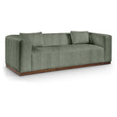 Meridian Mallina Green Vegan Leather Sofa IMAGE 1