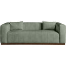  Manufacturer Color_Green -- Mallina 90.5" Green Vegan Leather Upholstered Sofa IMAGE 4