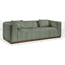  Manufacturer Color_Green -- Mallina 90.5" Green Vegan Leather Upholstered Sofa IMAGE 7