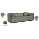  Manufacturer Color_Green -- Mallina 90.5" Green Vegan Leather Upholstered Sofa IMAGE 8