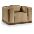  Manufacturer Color_Tan -- Mallina Tan Vegan Leather Upholstered Chair IMAGE 1