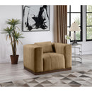  Manufacturer Color_Tan -- Mallina Tan Vegan Leather Upholstered Chair IMAGE 2