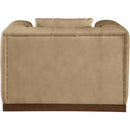 Manufacturer Color_Tan -- Mallina Tan Vegan Leather Upholstered Chair IMAGE 3
