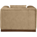 Meridian Mallina Tan Vegan Leather Chair IMAGE 3