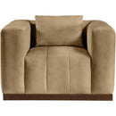  Manufacturer Color_Tan -- Mallina Tan Vegan Leather Upholstered Chair IMAGE 4