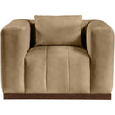 Meridian Mallina Tan Vegan Leather Chair IMAGE 4