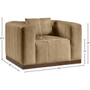  Manufacturer Color_Tan -- Mallina Tan Vegan Leather Upholstered Chair IMAGE 7